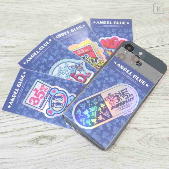 Japan Angel Blue Vinyl Sticker - Hologram Logo 35th Anniversary - 2