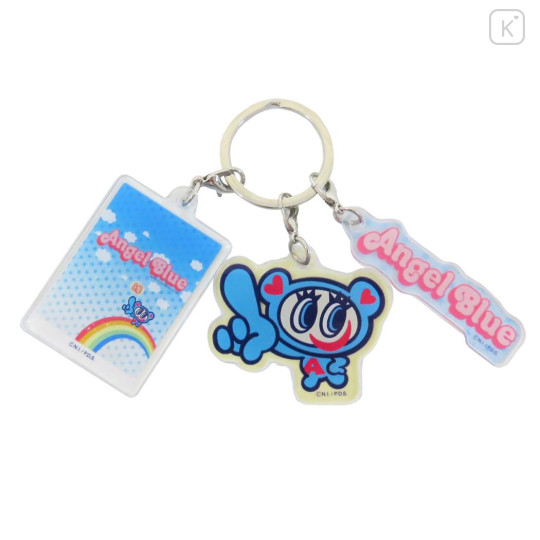 Japan Angel Blue Acrylic Keychain 3 Charm - Rainbow - 1