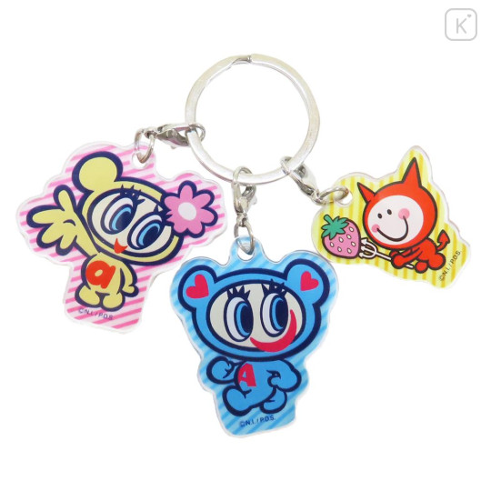 Japan Angel Blue Acrylic Keychain 3 Charm - Friends - 1