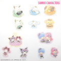 Japan Sanrio Clear Sticker with Mini Zipper Case - Characters / Ladies & Gentlemen - 2