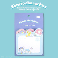 Japan Sanrio Die-cut Memo Pad - Characters / Sea Creature