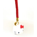 Japan Sanrio Tiny Charm Face-shaped Bell Netsuke - Hello Kitty - 3