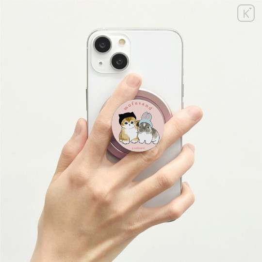 Japan Mofusand Chip Pop Phone Holder - Cat / Rabbit Nyan - 2