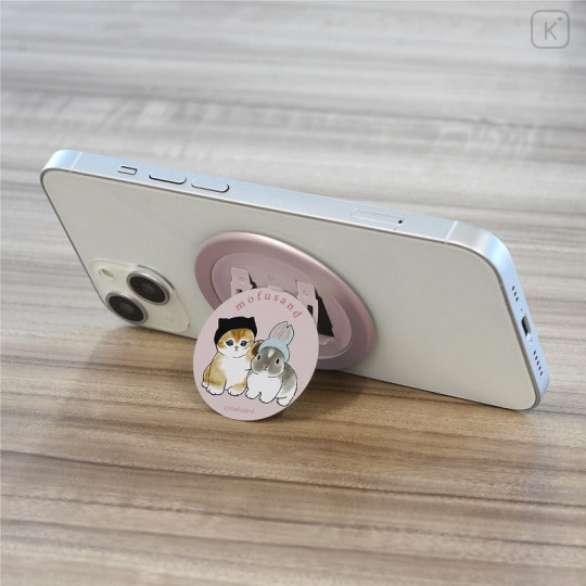 Japan Mofusand Chip Pop Phone Holder - Cat / Rabbit Nyan - 3