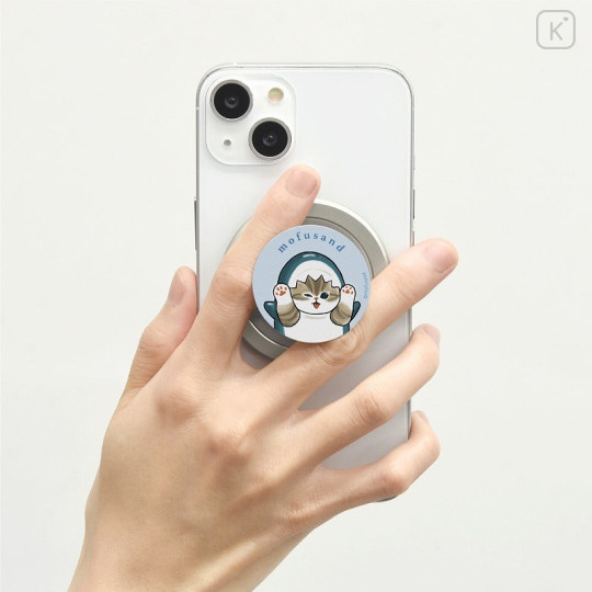 Japan Mofusand MagSafe Chip Pop Phone Holder - Cat : Shark Nyan Selfie - 2