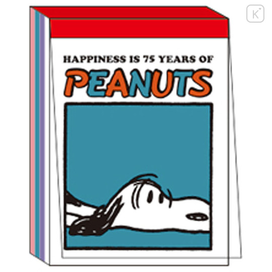 Japan Peanuts Mini Notepad - Snoopy / 75th Anniversary Huh - 1