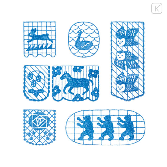 Japan Hitotoki Kori Jirushi Transparent Stamp Set - Flag - 2