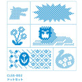 Japan Hitotoki Kori Jirushi Transparent Stamp Set - Dot - 2