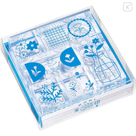 Japan Hitotoki Kori Jirushi Transparent Stamp Set - Flower - 1