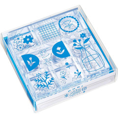 Japan Hitotoki Kori Jirushi Transparent Stamp Set - Flower