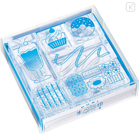 Japan Hitotoki Kori Jirushi Transparent Stamp Set - Sweets - 1