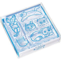 Japan Hitotoki Kori Jirushi Transparent Stamp Set - Cat