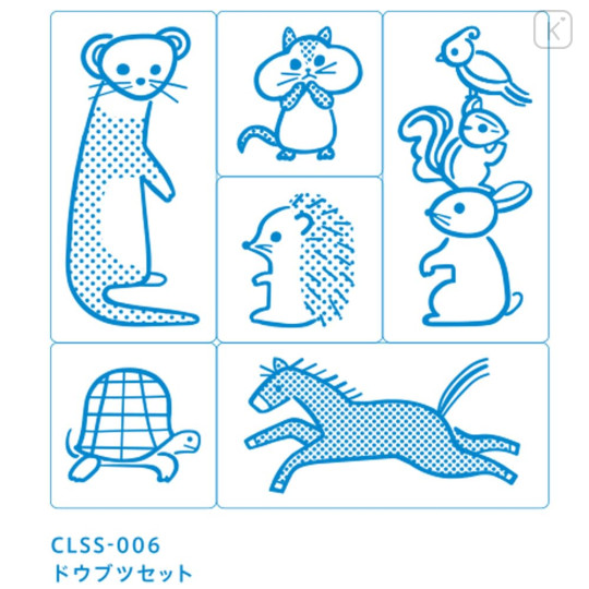 Japan Hitotoki Kori Jirushi Transparent Stamp Set - Animal - 2