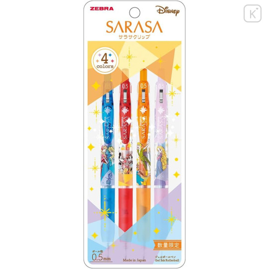 Japan Disney Sarasa Clip Gel Pen Set - Elsa & Mickey Mouse & Rapunzel & Peter Pan / Fantasy B - 1