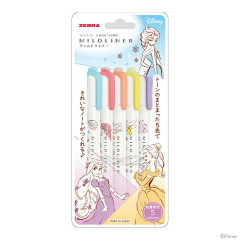 Japan Disney Mildliner Double-Sided Highlighter Set - Disney Princess