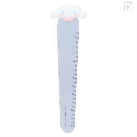 Japan Sanrio Mascot 12cm Ruler - Cinnamoroll / Clear - 1