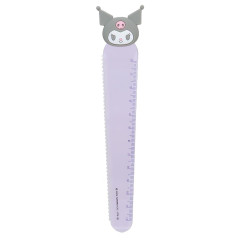 Japan Sanrio Mascot 12cm Ruler - Kuromi / Clear