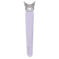 Japan Sanrio Mascot 12cm Ruler - Kuromi / Clear - 1