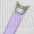 Japan Sanrio Mascot 12cm Ruler - Kuromi / Clear - 2