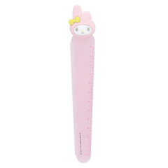 Japan Sanrio Mascot 12cm Ruler - My Melody / Clear