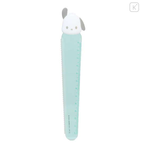 Japan Sanrio Mascot 12cm Ruler - Pochacco / Clear - 1