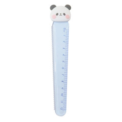 Japan Mochimochi Panda Mascot 12cm Ruler - Clear Blue