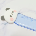 Japan Mochimochi Panda Mascot 12cm Ruler - Clear Blue - 2