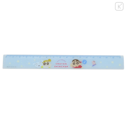 Japan Crayon Shin-chan 17cm Ruler - Shinnosuke Nohara & Shiro / Blue - 1