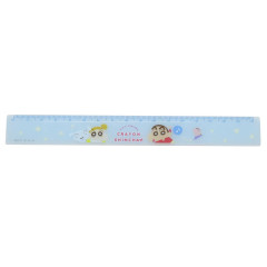 Japan Crayon Shin-chan 17cm Ruler - Shinnosuke Nohara & Shiro / Blue