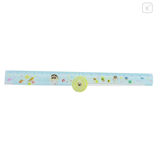 Japan Crayon Shin-chan Folding Ruler 17cm - Shinnosuke Nohara & Shiro / Blue - 2