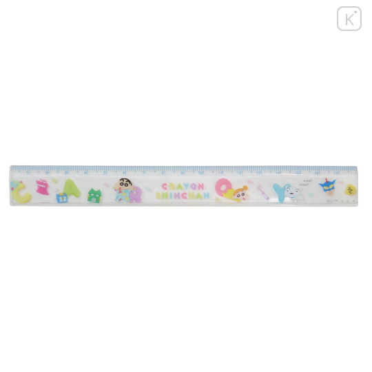 Japan Crayon Shin-chan 17cm Ruler - Shinnosuke Nohara & Shiro / White - 1