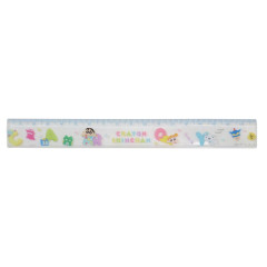 Japan Crayon Shin-chan 17cm Ruler - Shinnosuke Nohara & Shiro / White