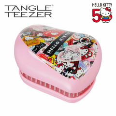 Japan Sanrio Tangle Teezer Hair Care Brush Compact Styler - Hello Kitty 50th Anniversary Pink