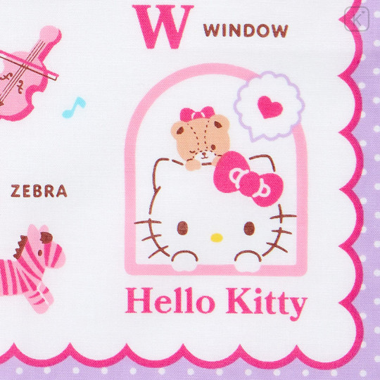 Japan Sanrio Original Handkerchief - Hello Kitty / Alphabet - 3