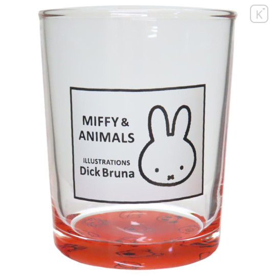 Japan Miffy Glass Tumbler - Miffy / Animal Red - 1