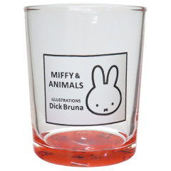 Japan Miffy Glass Tumbler - Miffy / Animal Red