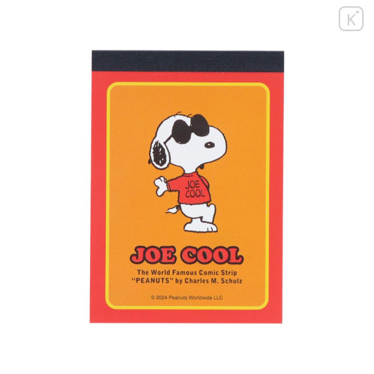 Japan Peanuts Mini Notepad - Snoopy / Joe Cool Orange - 1