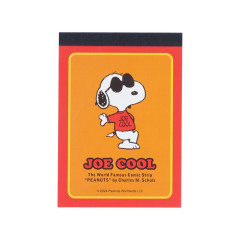 Japan Peanuts Mini Notepad - Snoopy / Joe Cool Orange