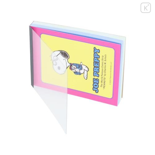 Japan Peanuts Mini Notepad - Snoopy / Joe Preppy Blue - 4