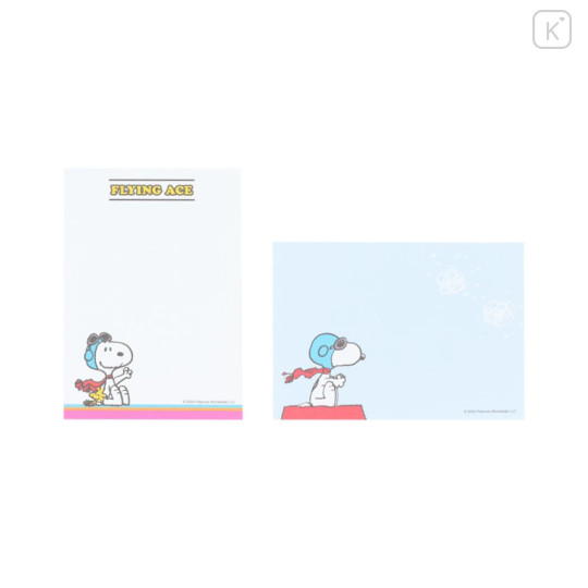 Japan Peanuts Mini Notepad - Snoopy / Flying Ace Pink - 3