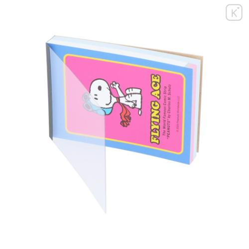 Japan Peanuts Mini Notepad - Snoopy / Flying Ace Pink - 4