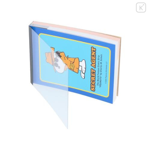 Japan Peanuts Mini Notepad - Snoopy / Secret Agent Blue - 4