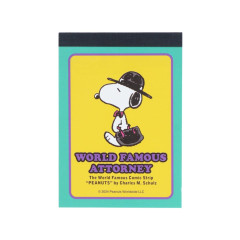 Japan Peanuts Mini Notepad - Snoopy / World Famous Attorney