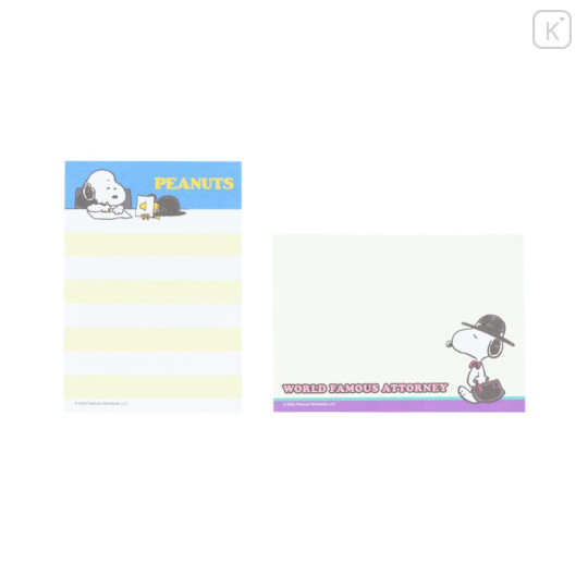 Japan Peanuts Mini Notepad - Snoopy / World Famous Attorney - 3