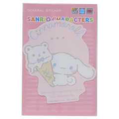 Japan Sanrio Vinyl Sticker - Cinnamoroll / Relaxing Natural Ice Cream Pink