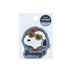 Japan Peanuts Vinyl Hologram Sticker - Snoopy / Joe Cool Heart