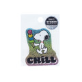 Japan Peanuts Vinyl Hologram Sticker - Snoopy / Ice Cream Chill - 1