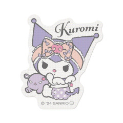 Japan Sanrio Glitter Vinyl Sticker - Kuromi / Angels Relaxing Night Time