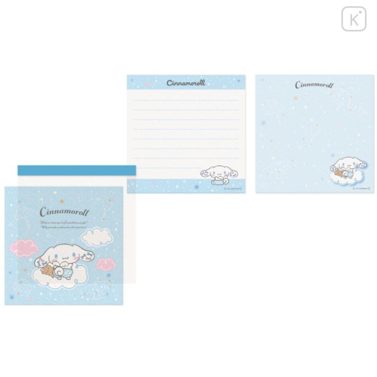 Japan Sanrio Square Memo - Cinnamoroll / Angels Relaxing Night Time - 1