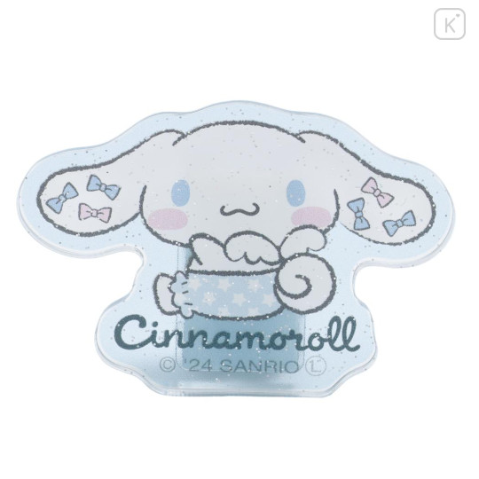 Japan Sanrio Acrylic Clip - Cinnamoroll / Angels Relaxing Night Time Glitter - 1